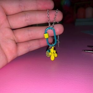 Pineapple charm necklace